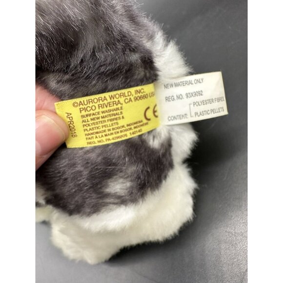 Siberian Husky Dog Toy Stuffed Animal Miyoni Aurora Plush Bean Filled Realistic - Picture 9 of 12